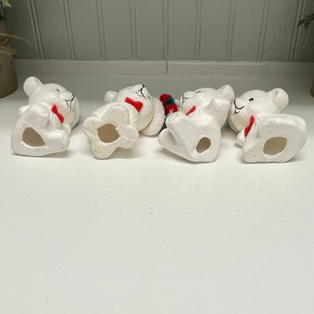 VINTAGE Christmas Around the World Snow Bear Ornaments Lot of Four (4) - Picture 4 of 7
